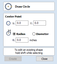 Draw Circle Form